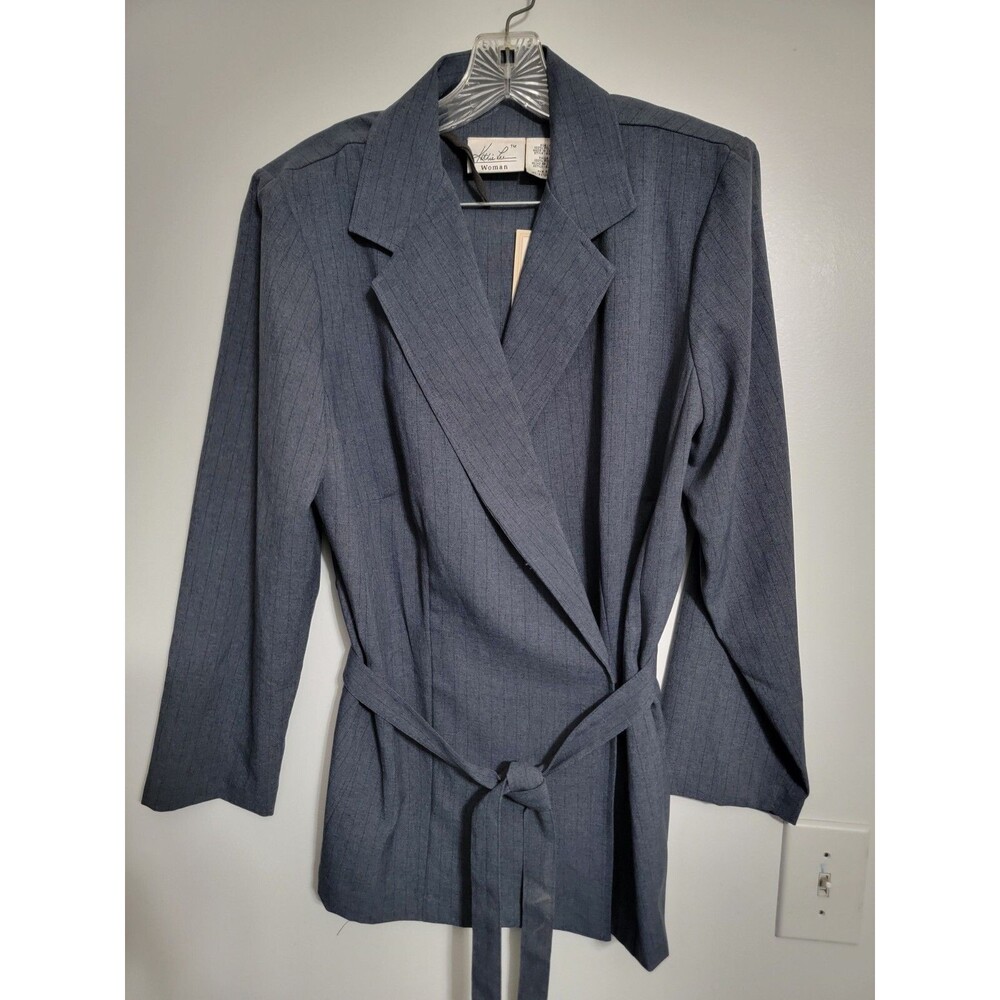 VTG Kathie Lee Collection Women Short Sleeve Blazer Pull On Pant 2-Piece Suit 10
